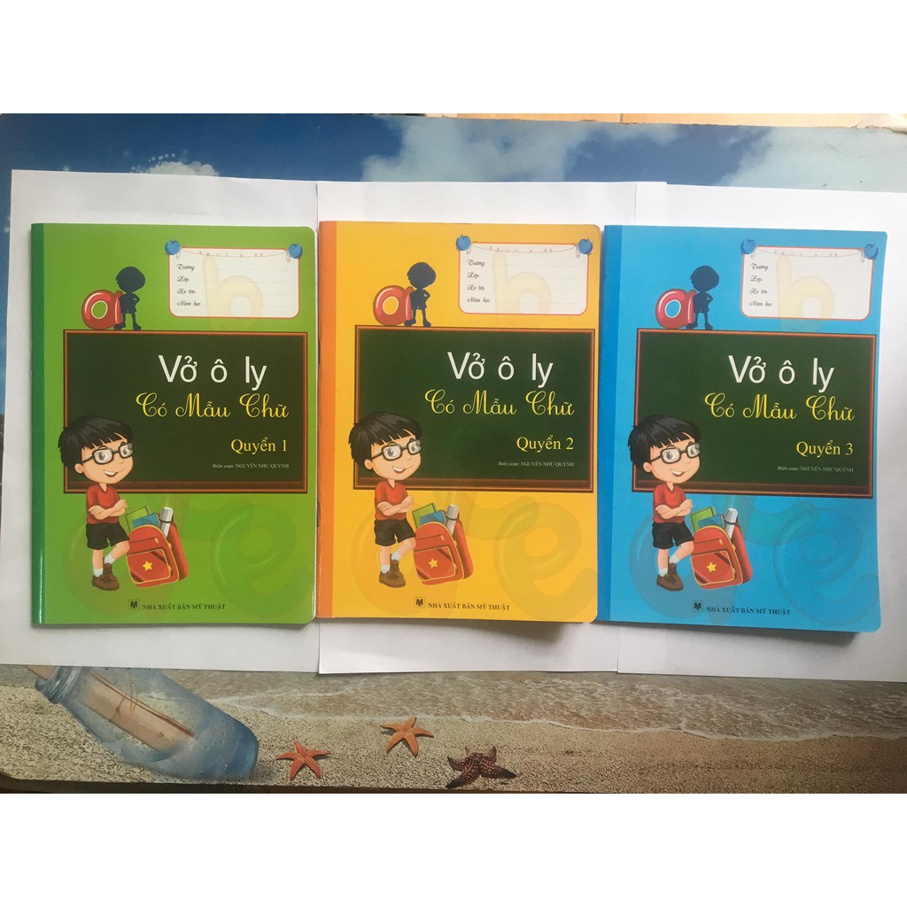 Sách - Vở ô ly có mẫu chữ (Bộ 3 quyển)