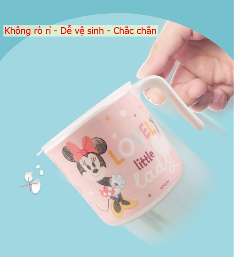 [Hàng mới về] Ly Melamine tay cầm Disney có nắp cho bé
