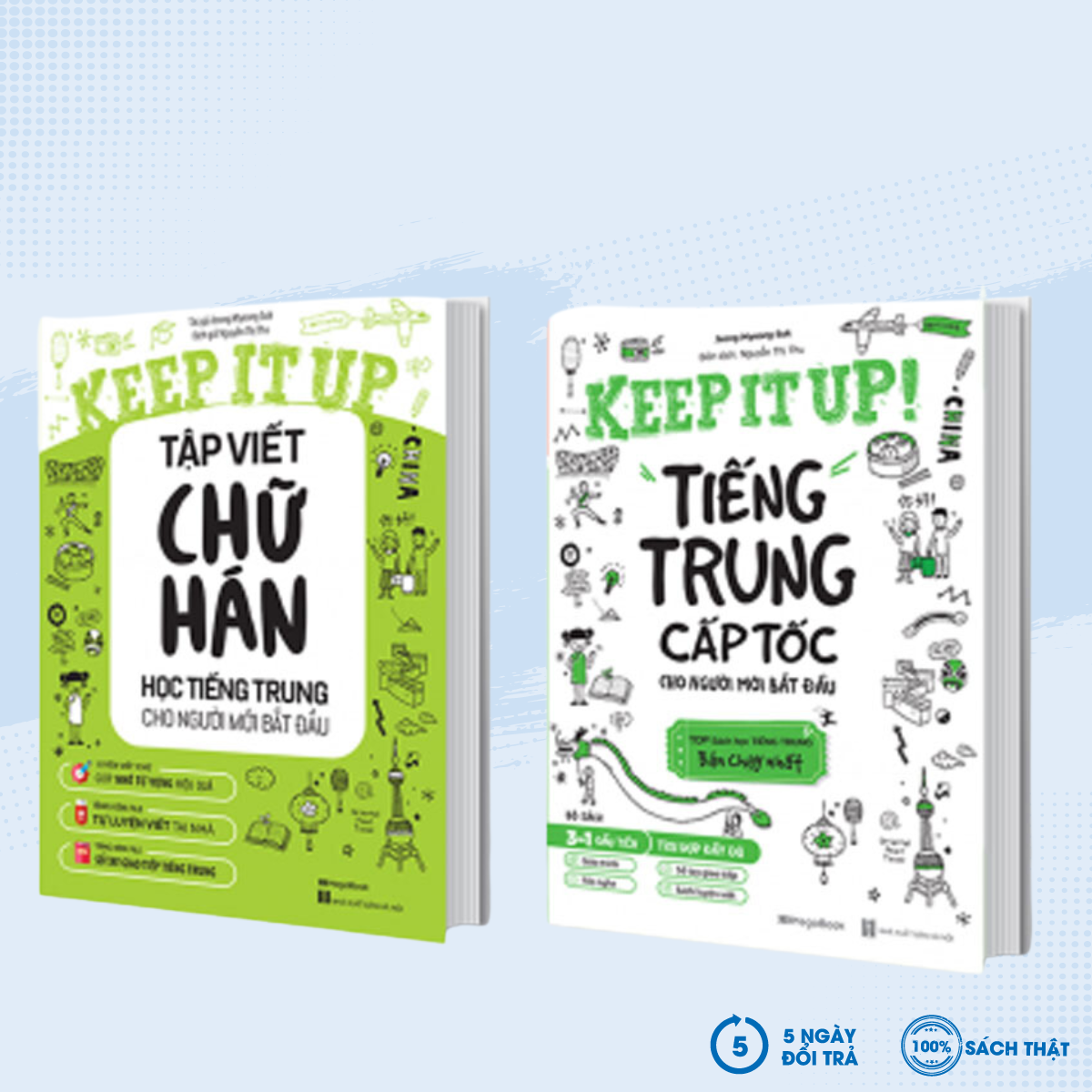 Sách combo keep it up – học tiếng trung cấp tốc và tập viết chữ hán cho người mới bắt đầu - newshop
