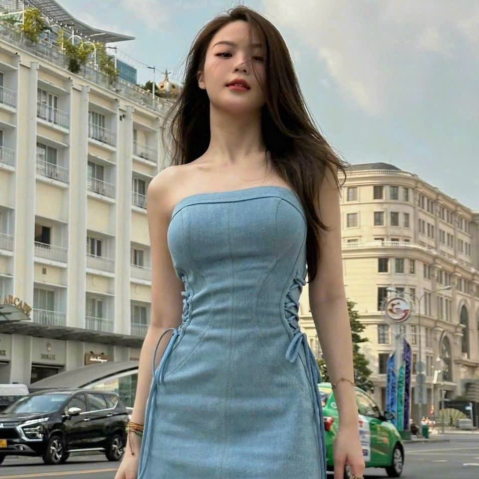 Đầm thiết kế cúp ngực đan dây sườn N4