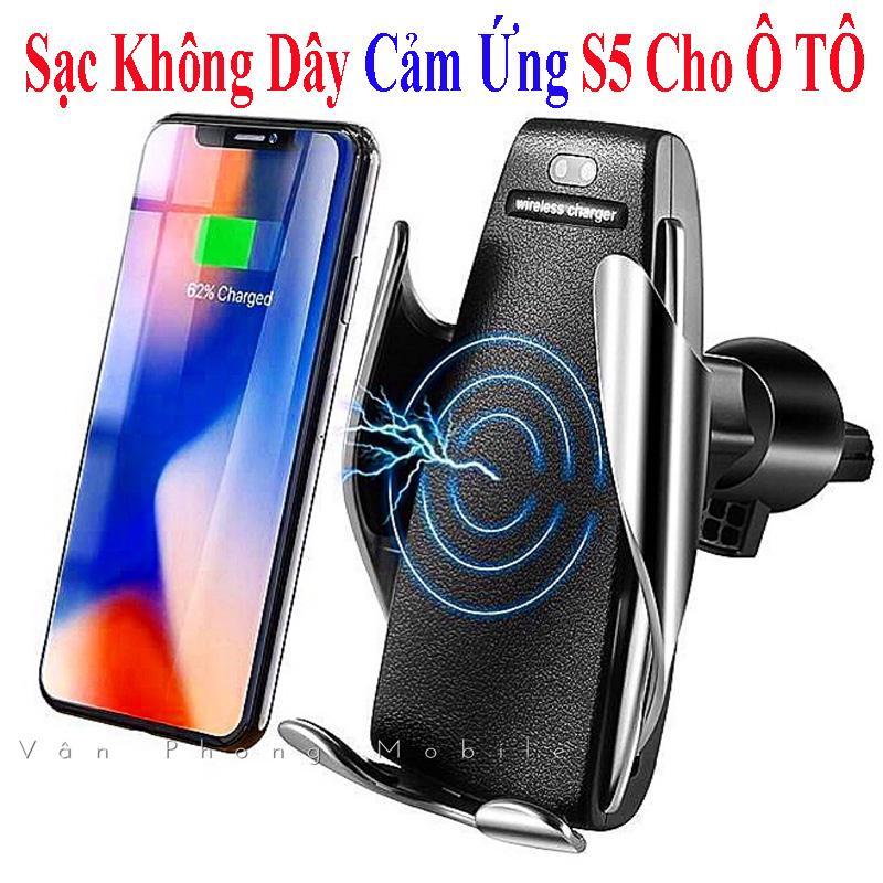 Đế sạc không dây thông minh, Đế sạc nhanh không dây, Sạc Không Dây Cảm Ứng S5, Dễ Dàng Nhấc Điện Thoại Bằng Một Tay. Nút Bấm Cảm Ứng Một Chạm Sẽ Nhả Điện Thoại - BẢO HÀNH UY TÍN 1 ĐỔI 1
