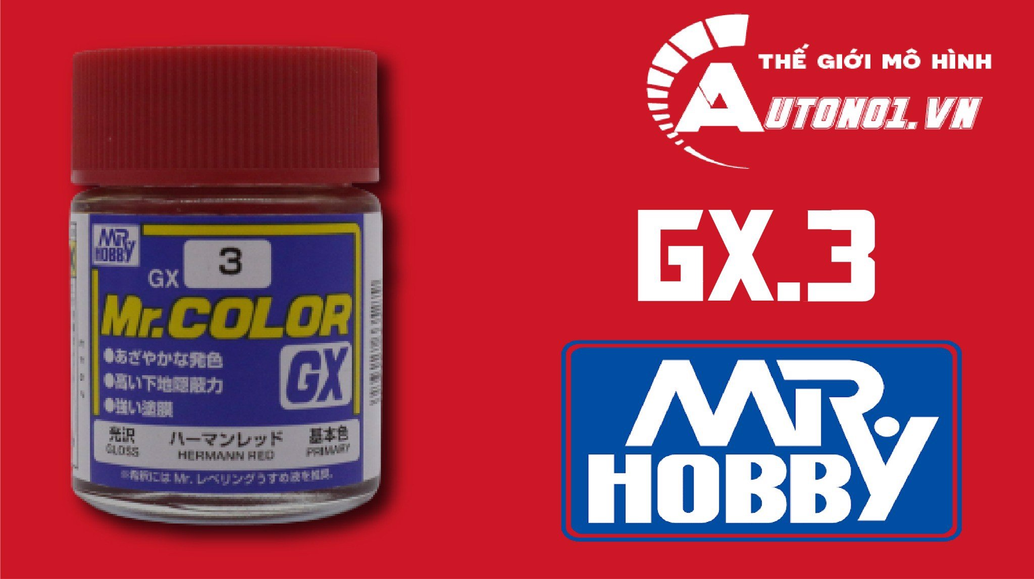 Lacquer ( GX1 ~ GX6 ) màu cơ bản - sơn mô hình 18ml Mr.hobby-Mr.Color