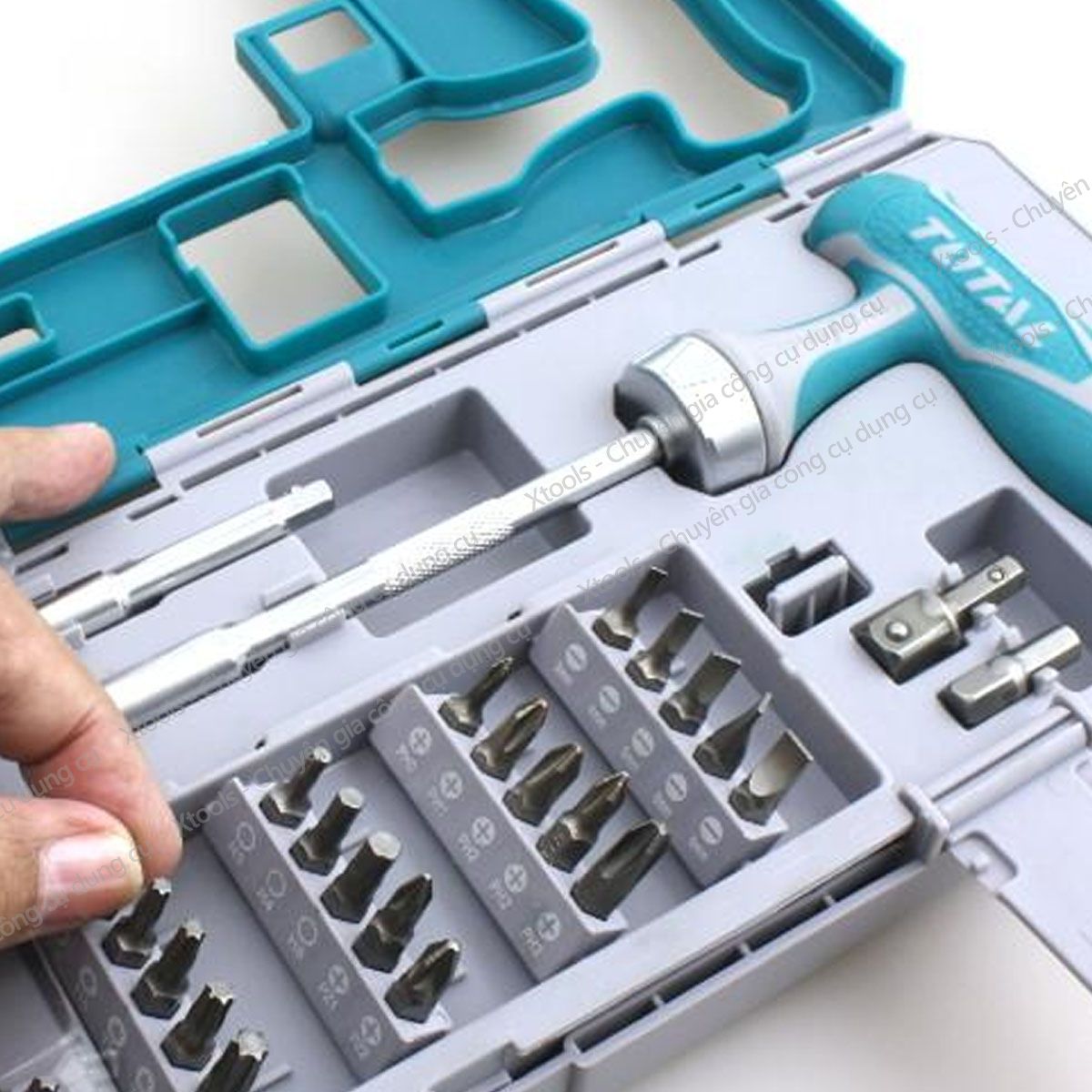 Total ticsd30256 25 PCs multi-function T screwdriver set disassembled screwdriver set made of sturdy alloy steel screw driver
