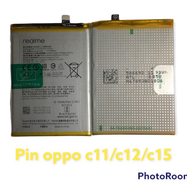 Pin oppo realme c12/c15/c11