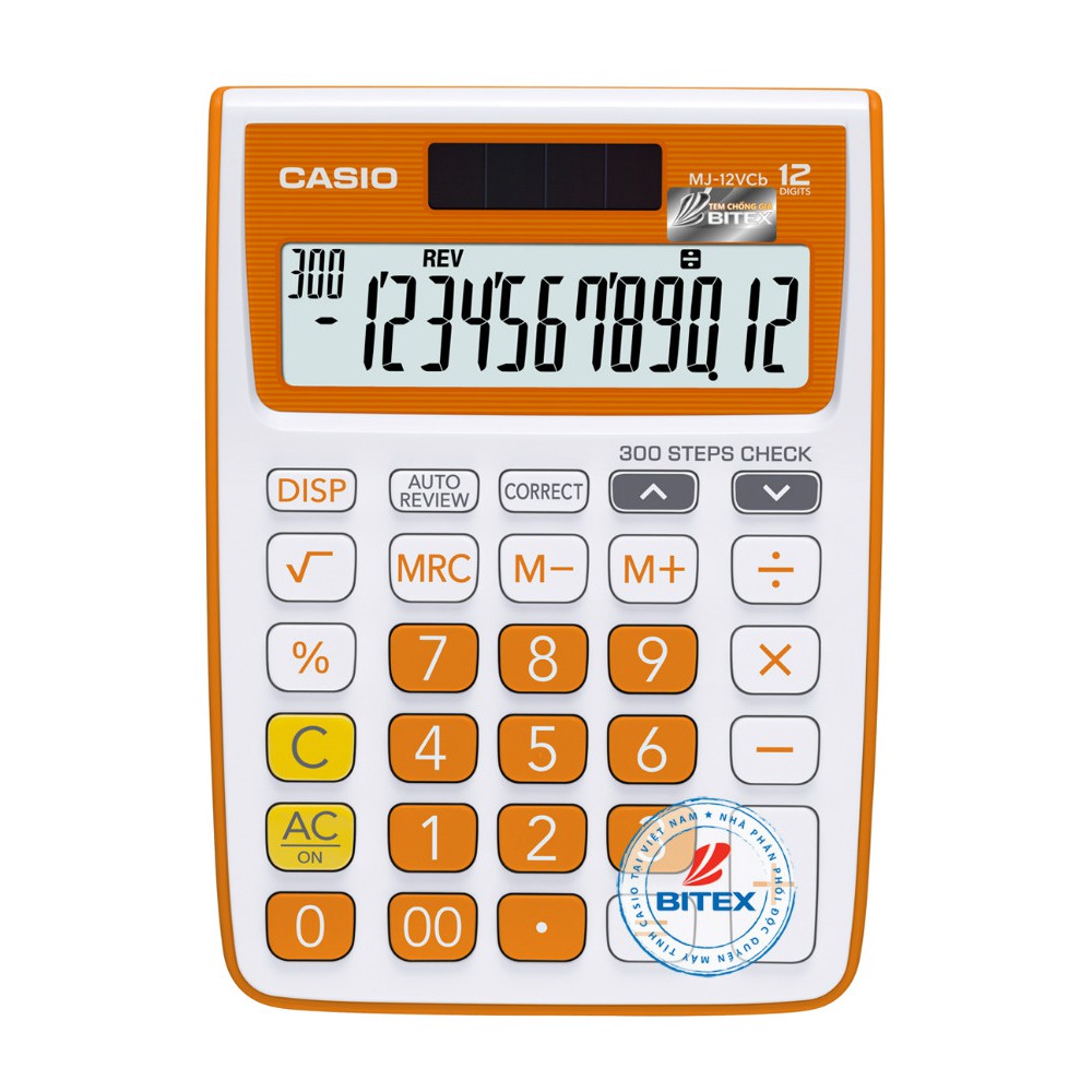 Máy tính để bàn casio mj-12vcb sắc màu chính hãng bh 7 năm