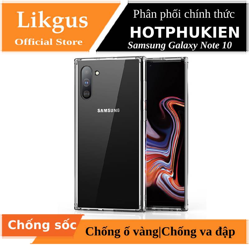 [HCM]Ốp Lưng Chống Sốc Likgus trong suốt Cho Samsung Galaxy Note 10 - Phân phối bởi Hotphukien