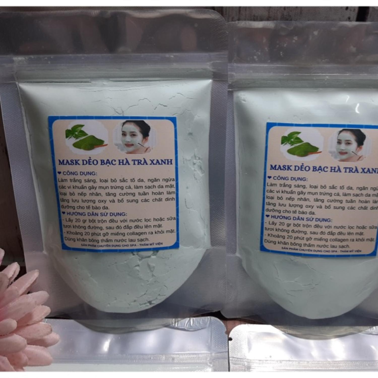 100gr Mask dẻo Bạc Hà Trà xanh handmade