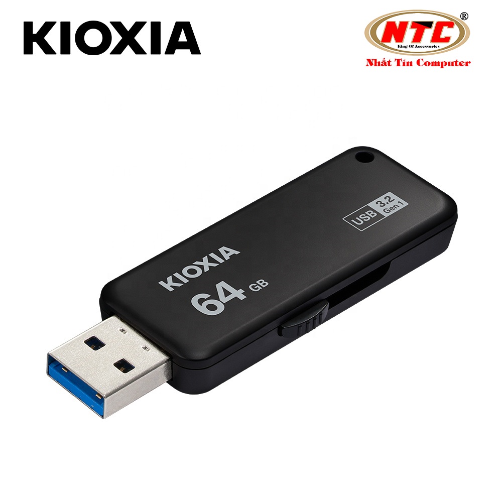 USB 3.2 Gen 1 Kioxia TransMemory U365 64GB 150Mb/s (Đen) - Formerly Toshiba Memory - Nhất Tín Computer