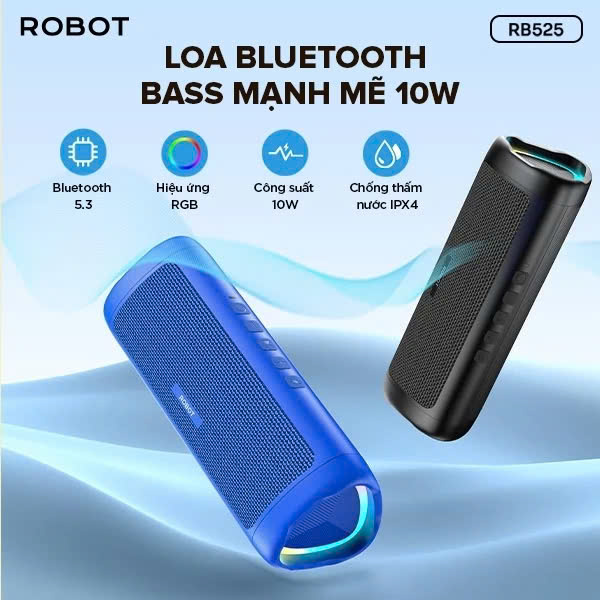 Vivan loa bluetooth 5.0 đèn led rb580/ rb510 công suất 10w pin 1200mah bass trầm mạnh mẽ - hỗ trợ kết nối usb/ aux/ thẻ nhớ - bảo hành 1 năm