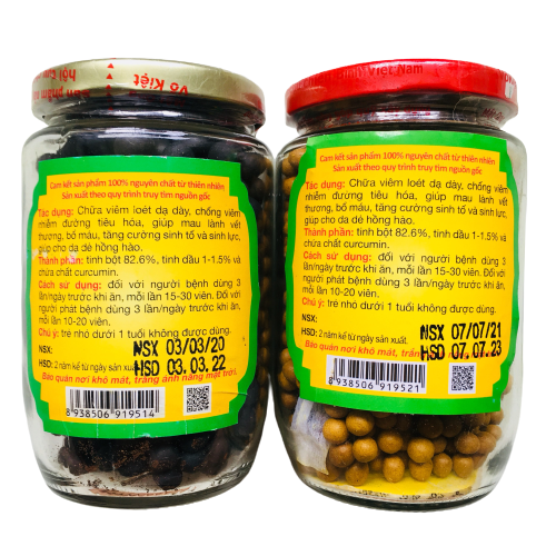 Viên nghệ đen mật ong 300gr, nghệ đen, mật ong Võ Kiệt, tạm biệt loét bao tử hiệu quả