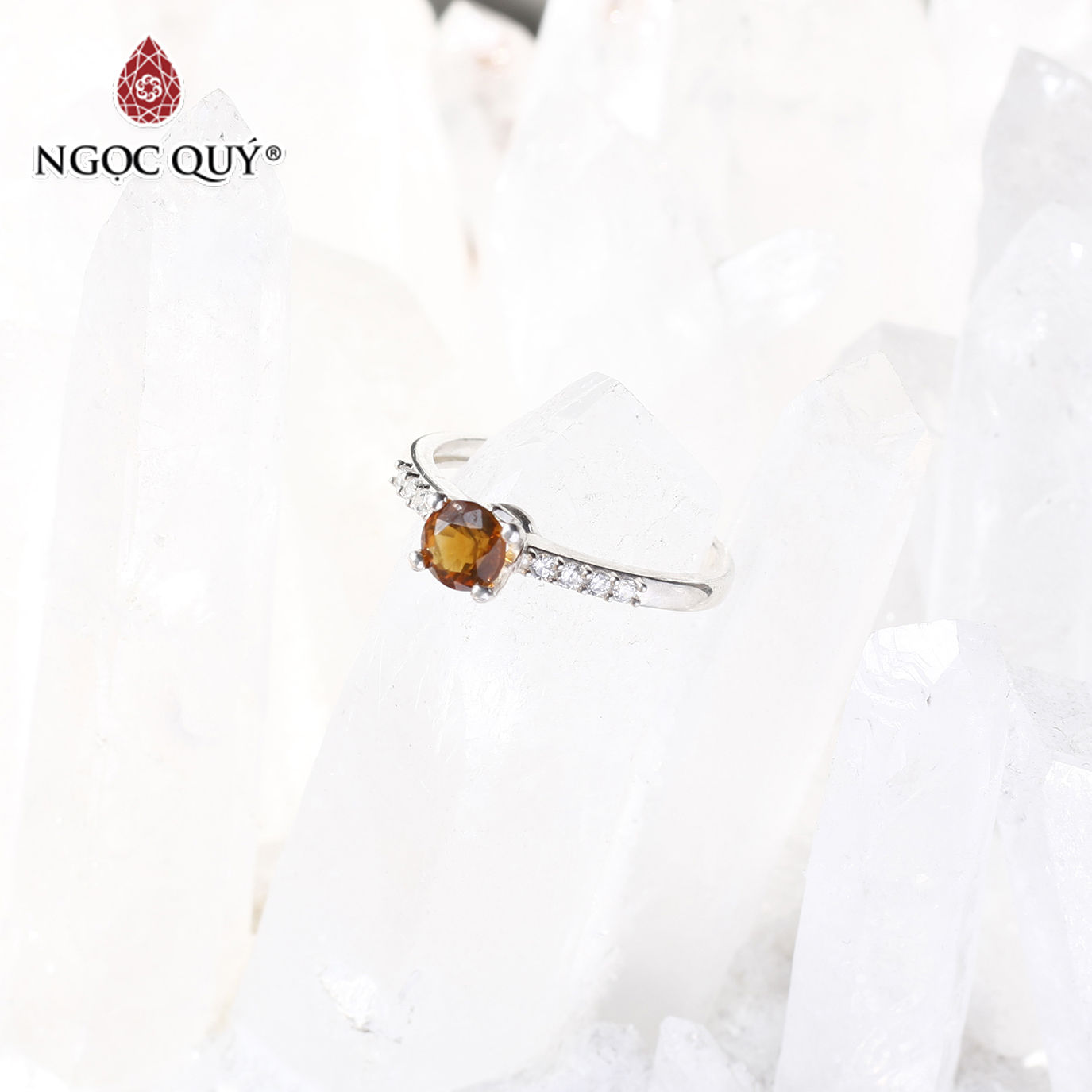 Nhẫn bạc nữ đá thiên nhiên - Ngọc Quý Gemstones