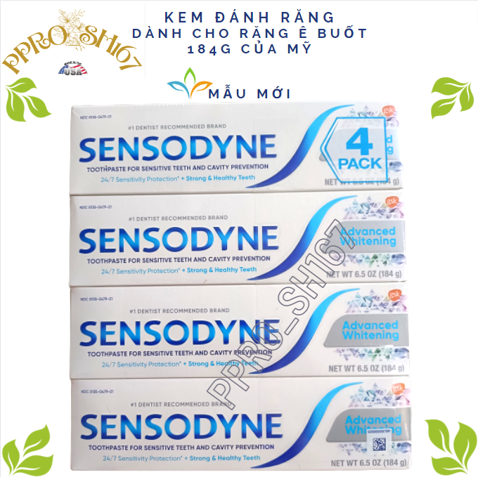 Kem đánh răng SENSODYNE dành cho răng ê buốt ,Mỹ 184g ( Mẫu mới)