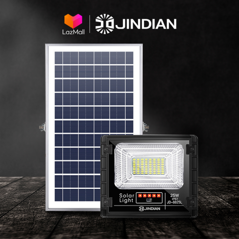 Đèn Năng Lượng Mặt Trời 25W JINDIAN JD8825L - Model 2020 | BẢO HÀNH 2 NĂM | Sản phẩm sử dụng 100% năng lượng mặt trời, có điều khiển từ xa tiện lợi và thông minh