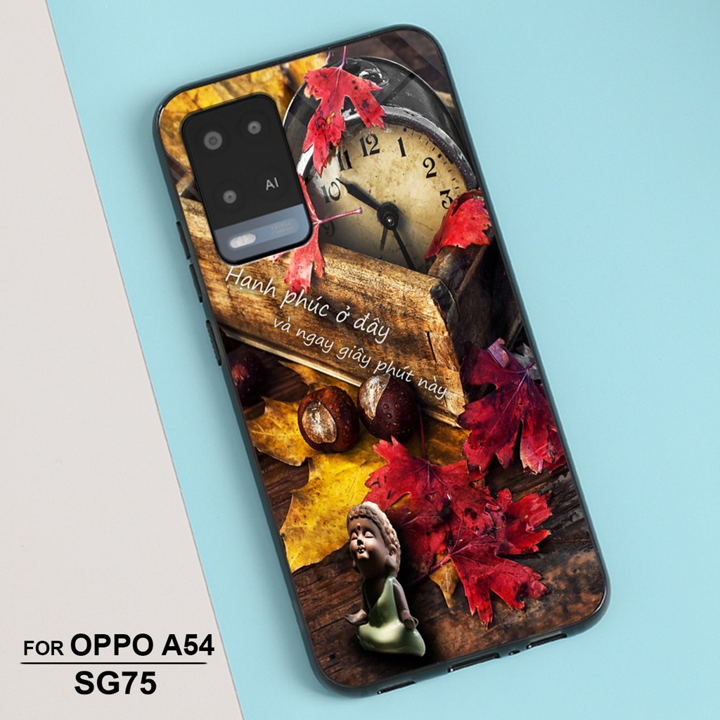 Ốp lưng kính 3d oppo a54 ốp lưng điện thoại oppo , ốp hoa sen cao cấp