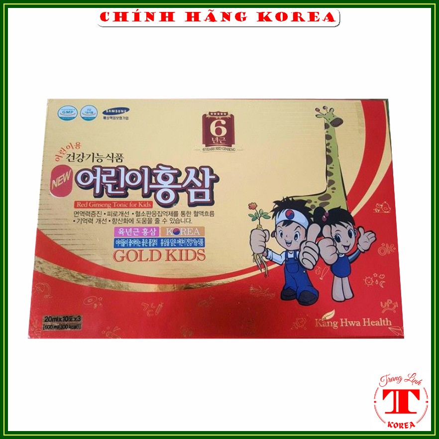 Nước hồng sâm baby Kanghwa hàn quốc, hộp 30 gói x 20ml - Hồng sâm hàn quốc cho bé - Tăng đề kháng, giúp bé ăn ngon ngủ tốt - tranglinhkorea