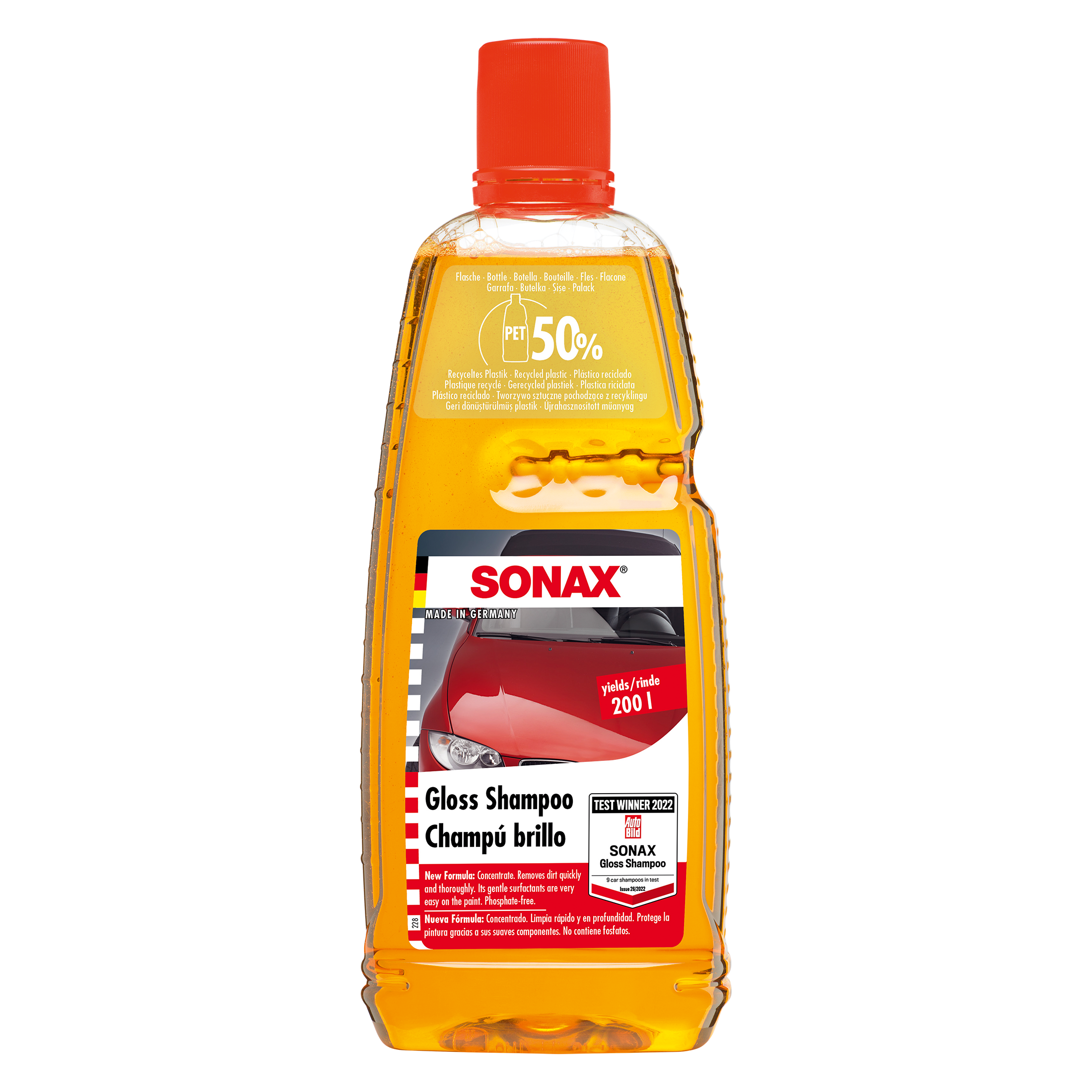 Nước rửa xe đậm đặc bóng sơn Sonax Gloss Shampoo (chai 1000ml) Germany/Đức