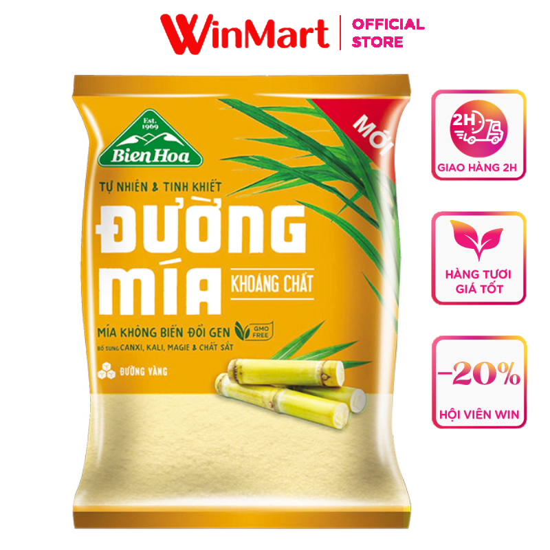 [Siêu thị WinMart] - Đường mía khoáng chất Biên Hòa gói 1kg