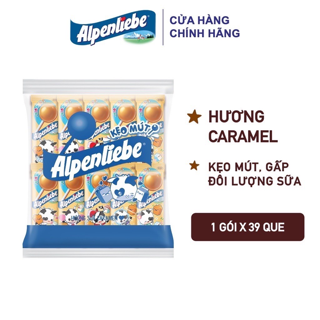 Kẹo Mút Alpenliebe Hương sữa (Gói 36 que)
