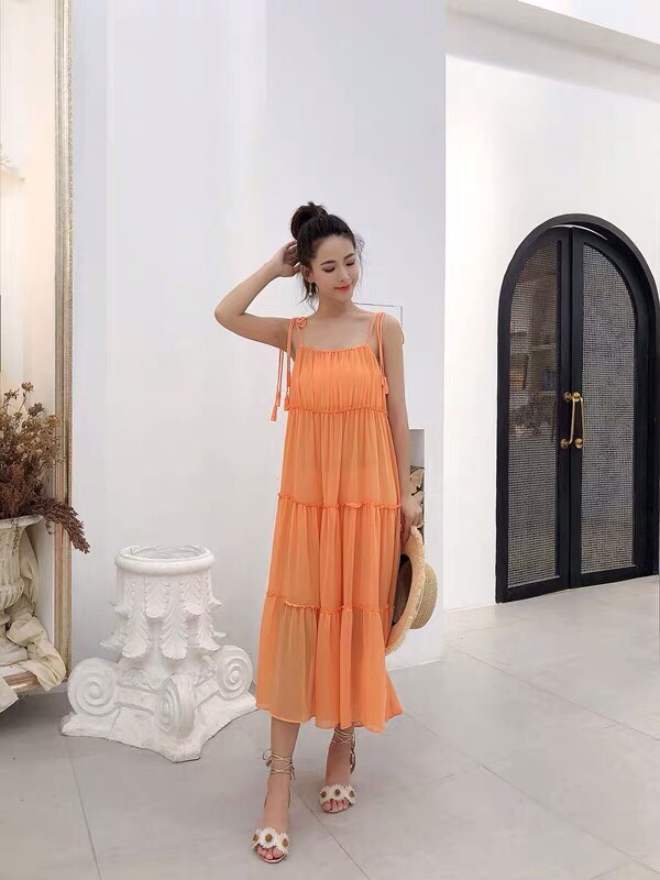 Đầm hai dây form rộng đi biển siêu hot TTSA0034