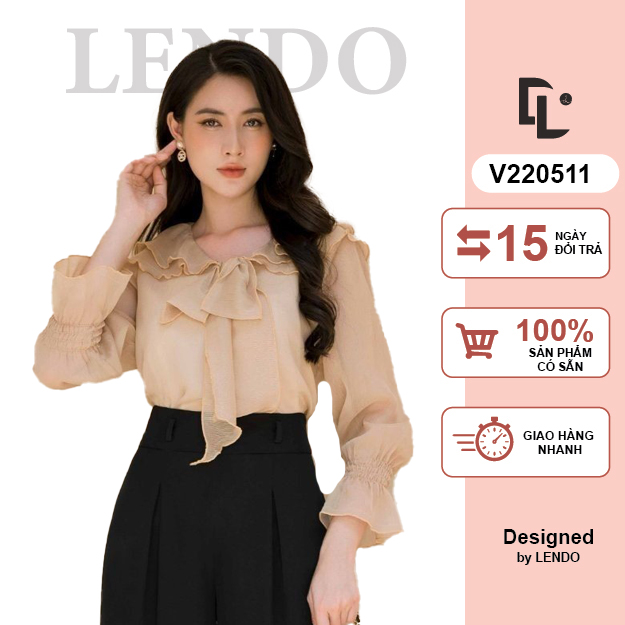 Áo sơ mi cổ bèo LENDO cao cấp  A220511