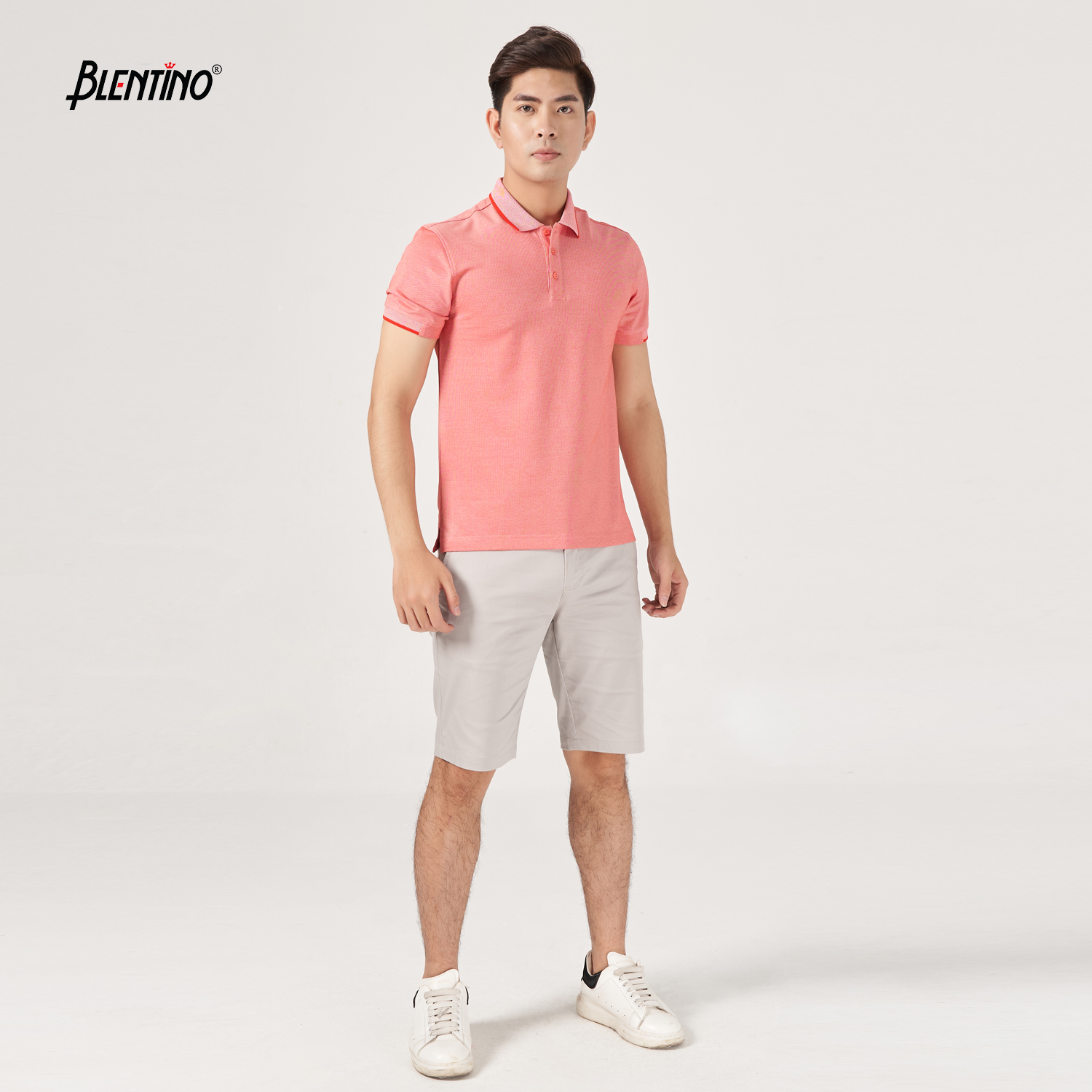 Blentino áo thun polo ngắn tay có cổ PL22820(2)