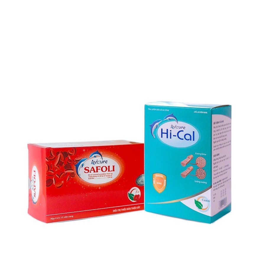 Combo sắt canxi cho bà bầu Avisure 120 viên