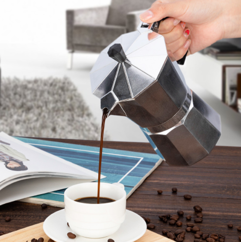 Bình pha cafe Moka Pot 300ml Loại Tốt - Ấm pha cafe - Bình pha cà phê - Ấm pha cà phê - Ấm pha cafe siêu tốc - Máy pha cà phê ,Có thể sử dụng là ấm pha trà, ấm pha chè, ấm pha trà mini