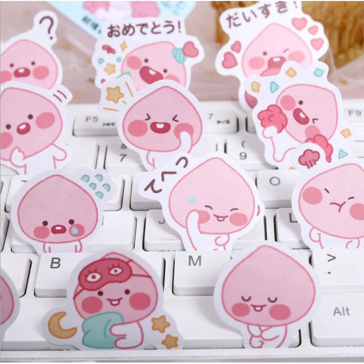 Bộ 46 Sticker Icon Dễ Thương Hàn Quốc dán trang trí E42