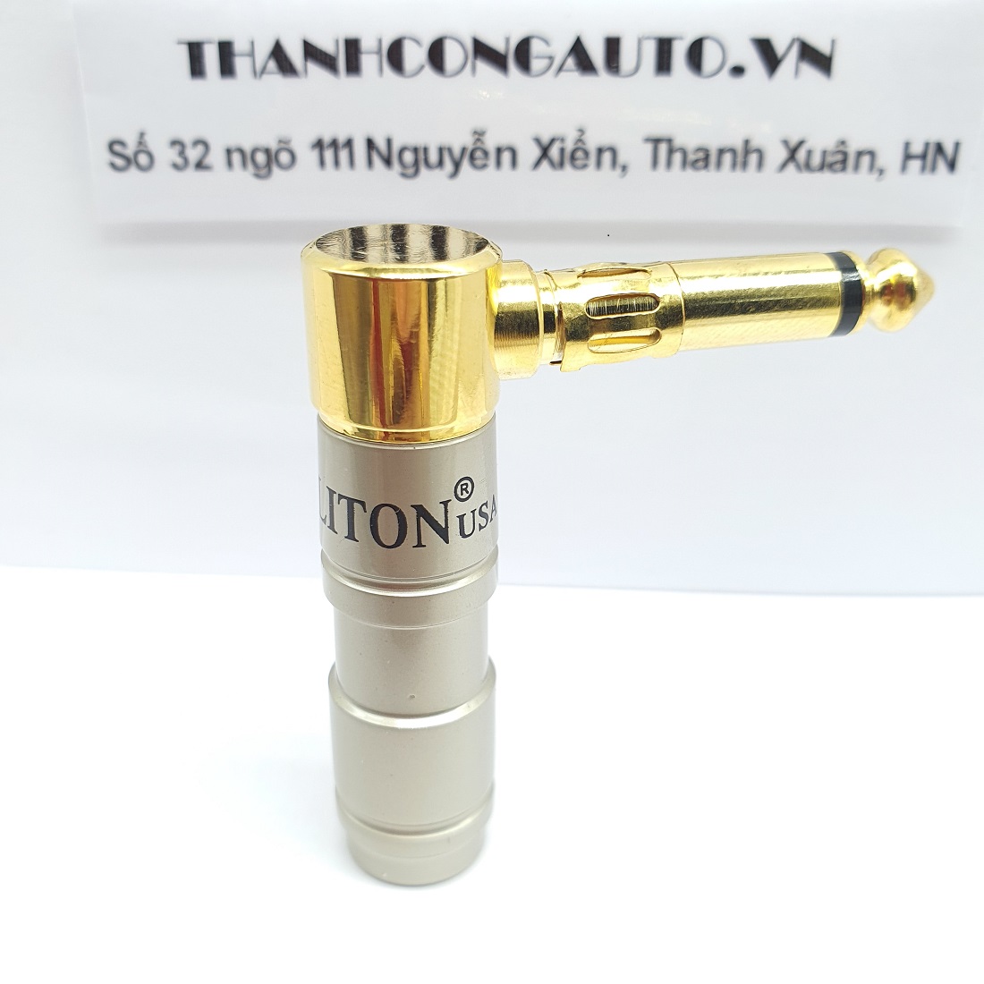 01 cái Jack chuyển audio 6.35/6.5mm Mono Liton USA vuông góc cao cấp