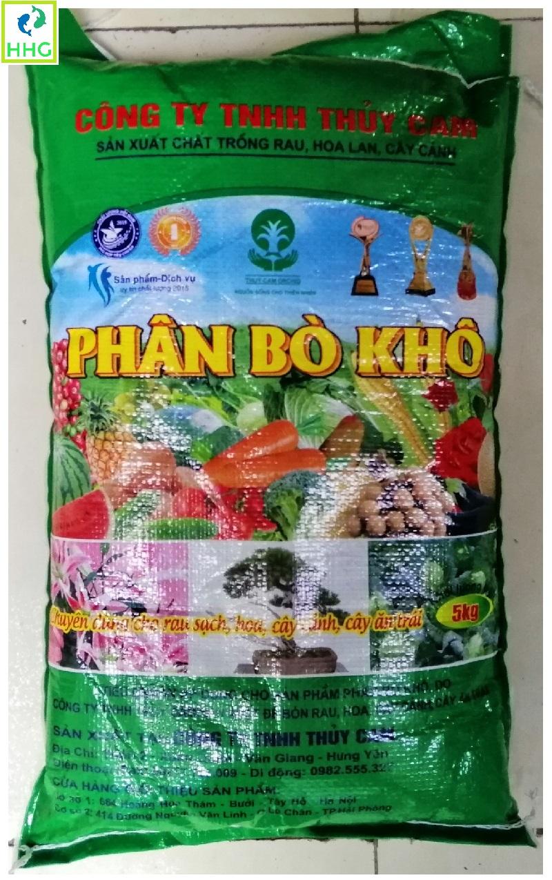 PHÂN BÒ KHÔ CHUYÊN DÙNG CHO RAU SẠCH, HOA, CÂY CẢNH, CÂY ĂN TRÁI KHỐI LƯỢNG 5KG