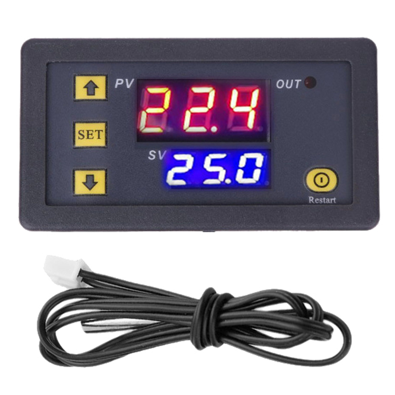 Bộ điều khiển nhiệt độ làm mát kỹ thuật số màn hình led w3230 DC 12V 24V AC 110V-220V 20A-INTL