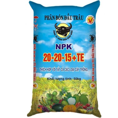 2kg npk 20.20.15+te đầu trâu