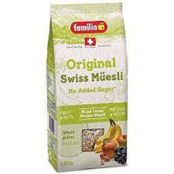 Muesli Familia original Swiss no sugar dried fruit cereal
