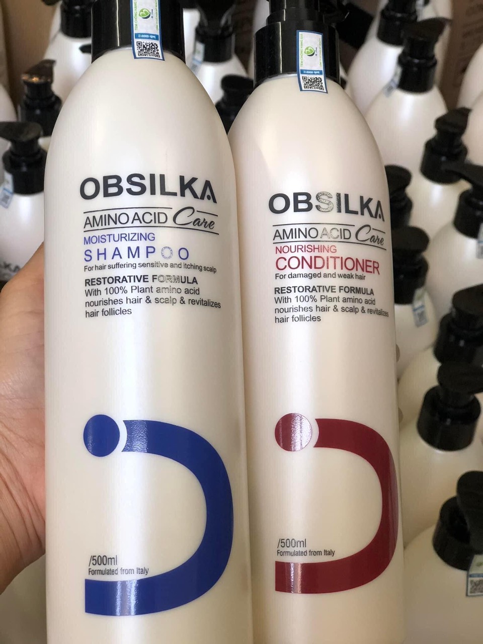 [ OBSILKA Chính Hãng ] Bộ Dầu Gội Xả OBSILKA Siêu Dưỡng Chất 750ml