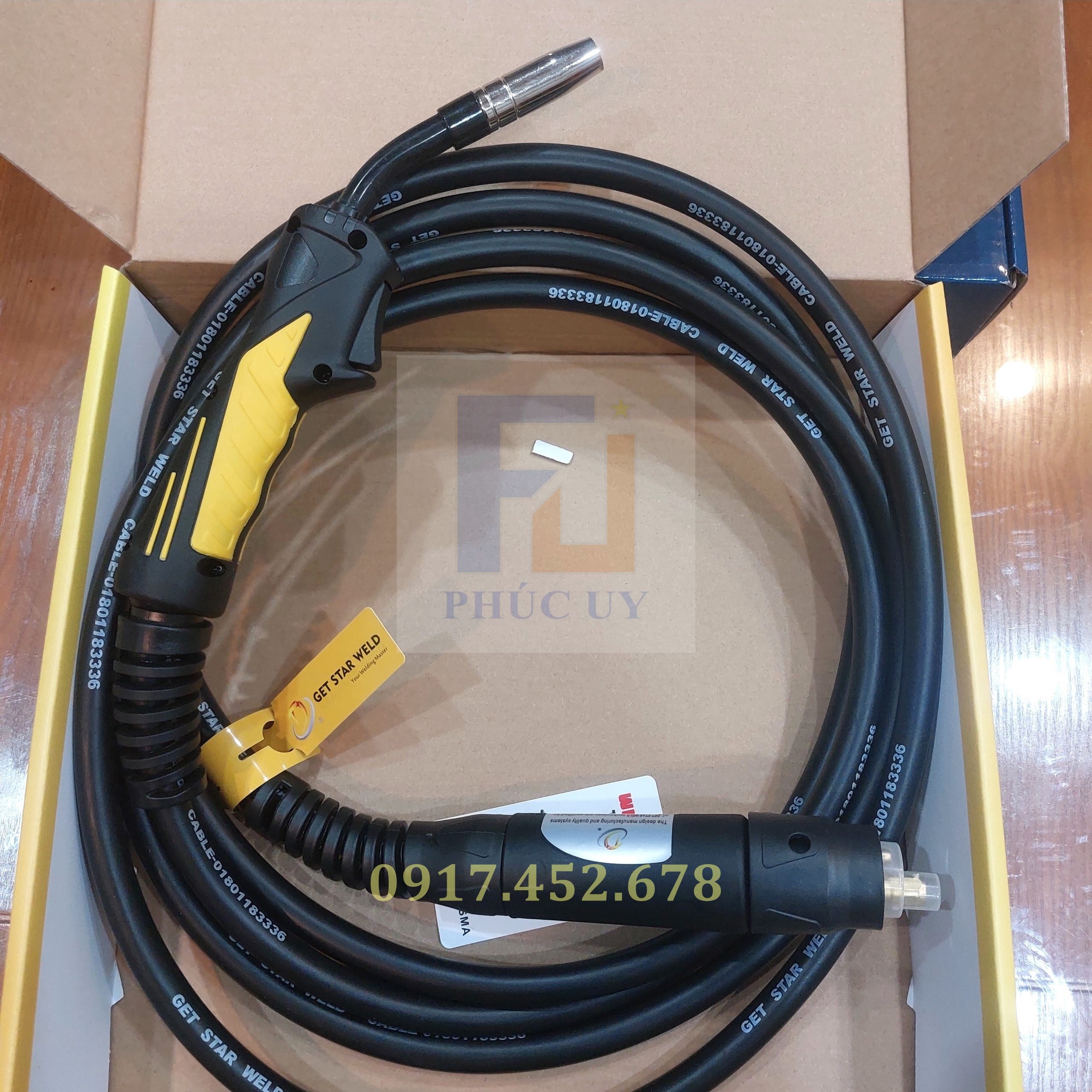 Mỏ hàn mig 15AK Getstar dây 5 mét đuôi Binzen (tay vàng - tốt)