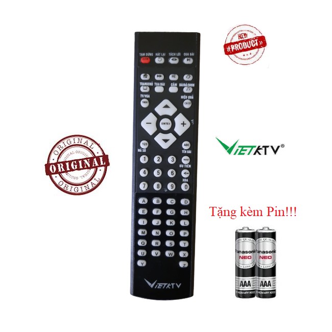 _ Điều khiển đầu VietkTV- Hàng tốt chính hãng Tặng kèm Pin