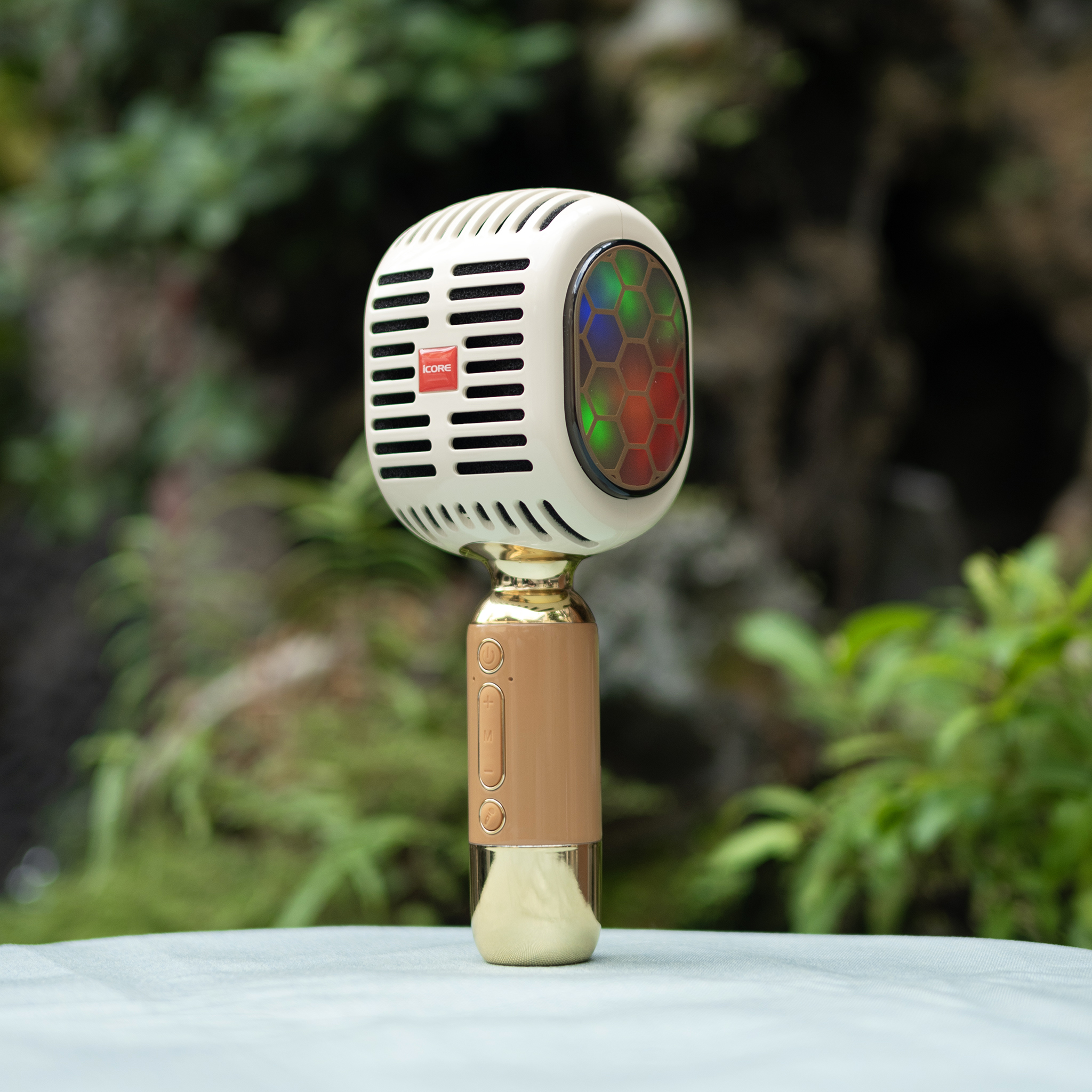 Micro Karaoke kèm loa Bluetooth iCore YM99 - Hàng Chĩnh Hãng