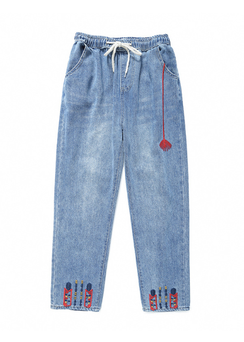 Quần jean baggy BIG SIZE thêu hàng chuẩn xuất Nhật QBD20