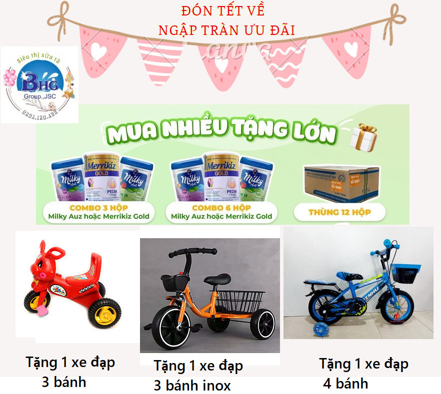(tặng xe đạp )SỮA MILKY SỐ 1 900gr cho trẻ từ 0-12 tháng