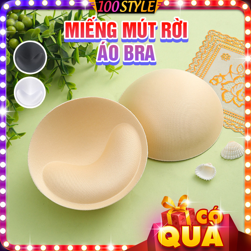 Miếng Mút Rời Hình Tròn 3D Nâng Ngực Cho Áo Bra - 100style