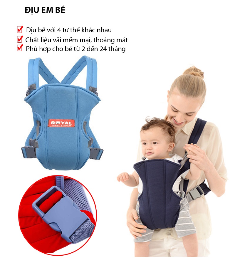 [HCM]Địu Em Bé Cao Cấp Đa Năng  4 tư thế Chống Cong Chân Và Đau Bẹn Bé thoáng khí thấm hút mồ hôi tốt không độc hại không gây kích ứng