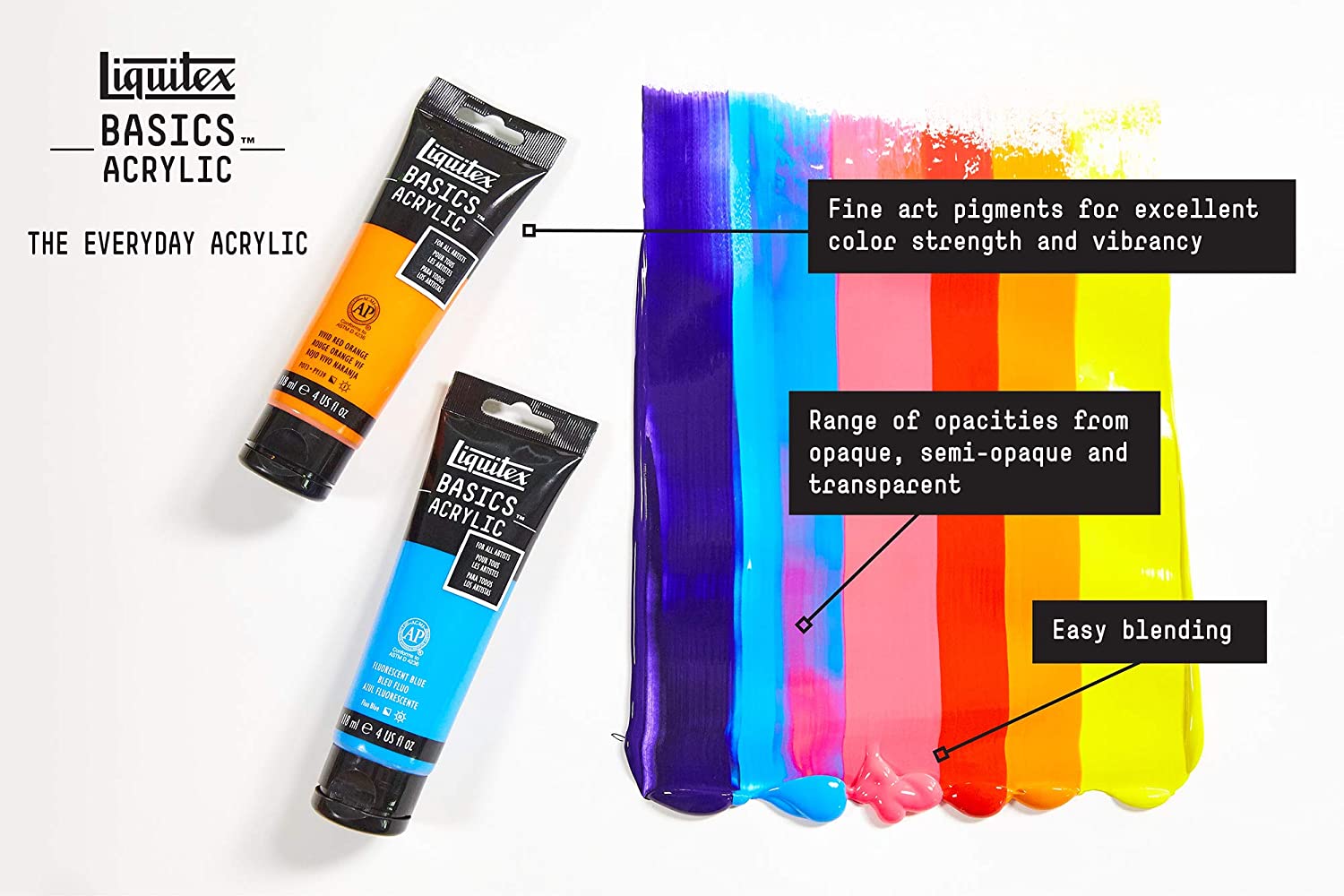 Màu vẽ phổ thông Liquitex Acrylic Basics - 118ml (4Oz)