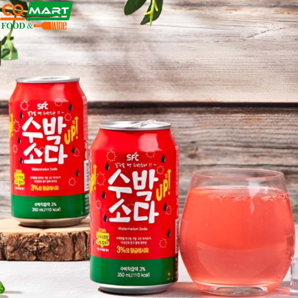 Soda Hàn Quốc SFC Vị Dưa Hấu Lon 350ml