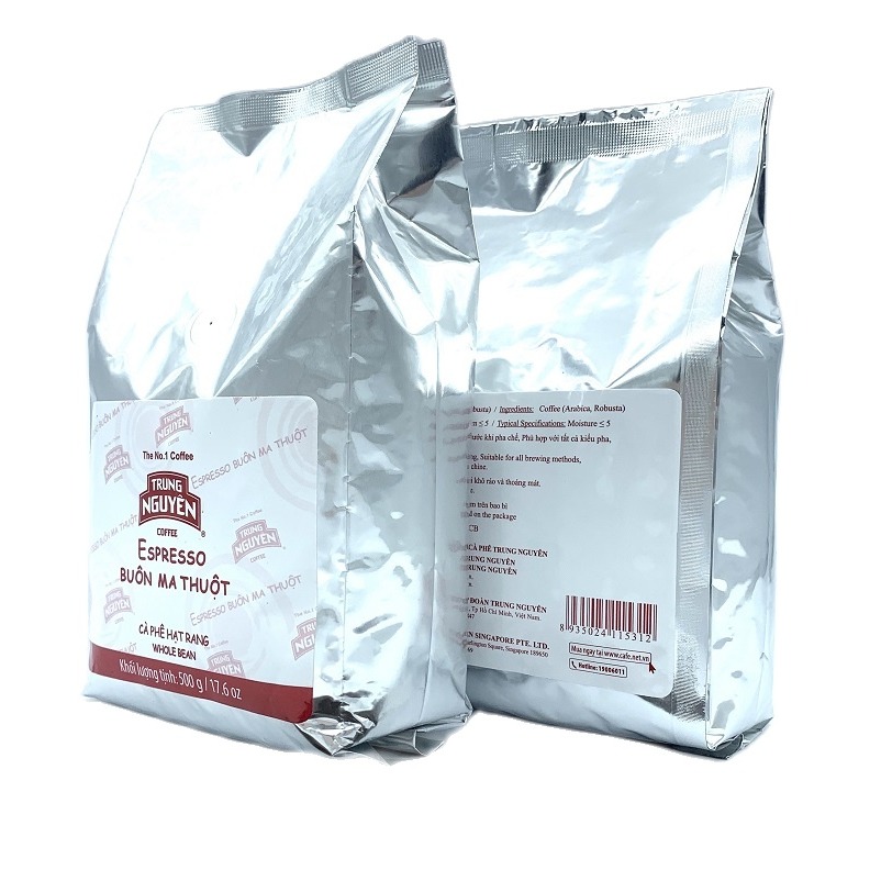 Cà phê hạt Trung Nguyên dành cho Pha máy Espresso( Bịch 500gam)