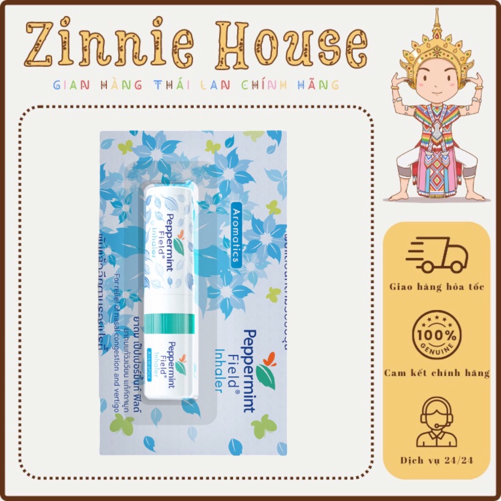 Ống hít thông mũi 2 đầu peppermint field inhaler thái lan