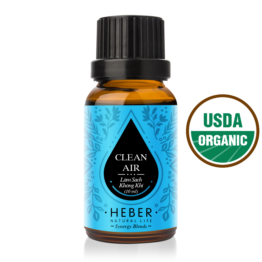 Tinh Dầu Làm Sạch Không Khí - Clean Air Blends Essential Oil Heber Natural Life, 100% Thiên Nhiên Nguyên Chất, Xông Thơm Phòng