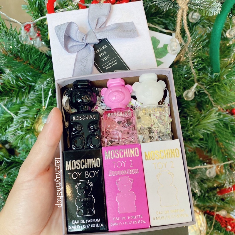 [CHÍNH HÃNG] Set nước hoa mini gấu MOSCHINO 3 chai