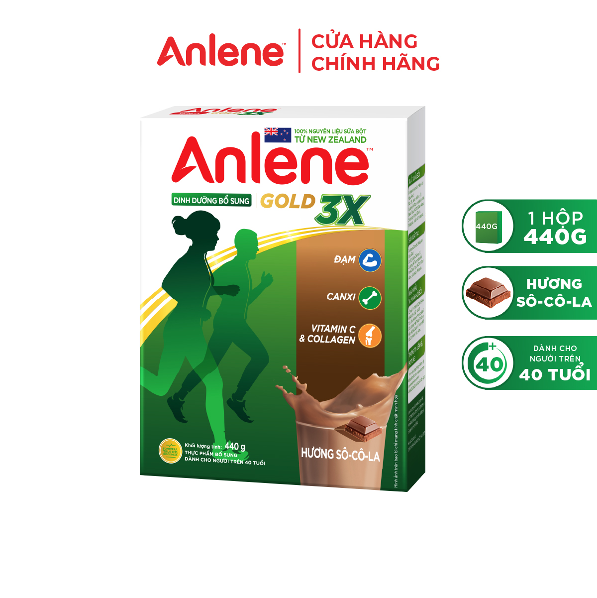 [Voucher giảm đến 26%]Sữa Bột Anlene Hương Socola 440G