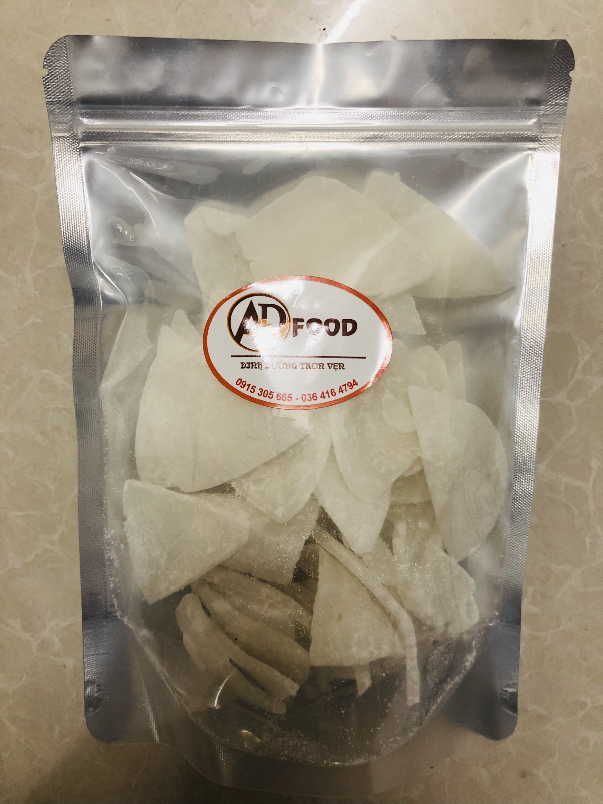 500g mứt dừa non bến tre dạng miếng
