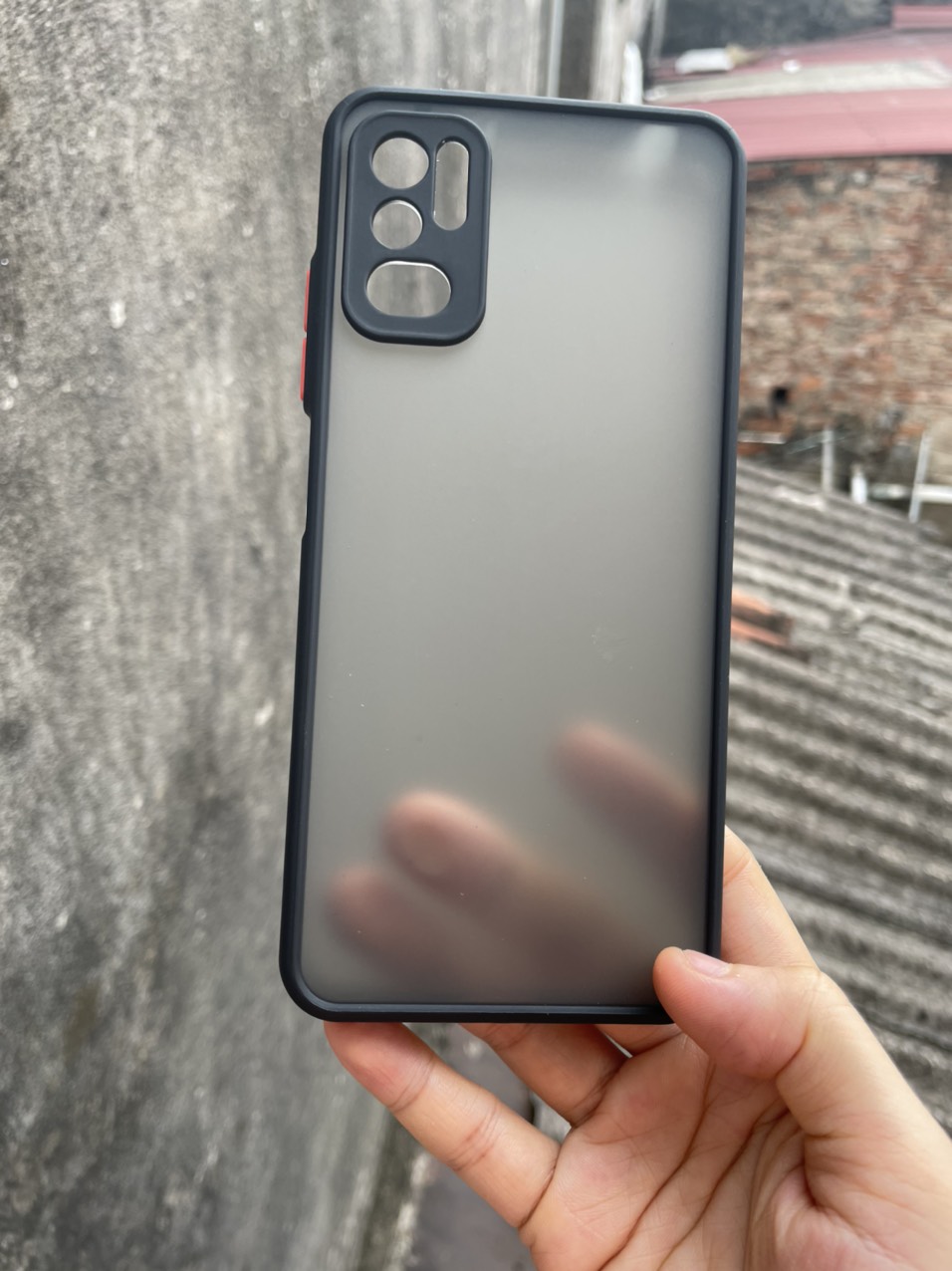 Ốp lưng cho Xiaomi Redmi Note 10 5G nhám viền màu che camera